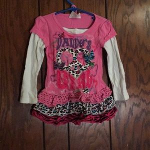 Pink long sleeve knit works shirt